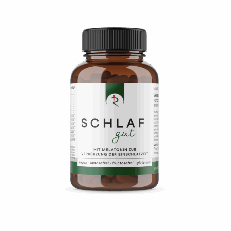 Produktbild Eigenmarke Schlaf gut Kapseln mit Melatonin zur Verkürzung der Einschlafzeit, für einen normalen Schlafzyklus